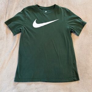 Nike Dark Green Tee with White Swoosh